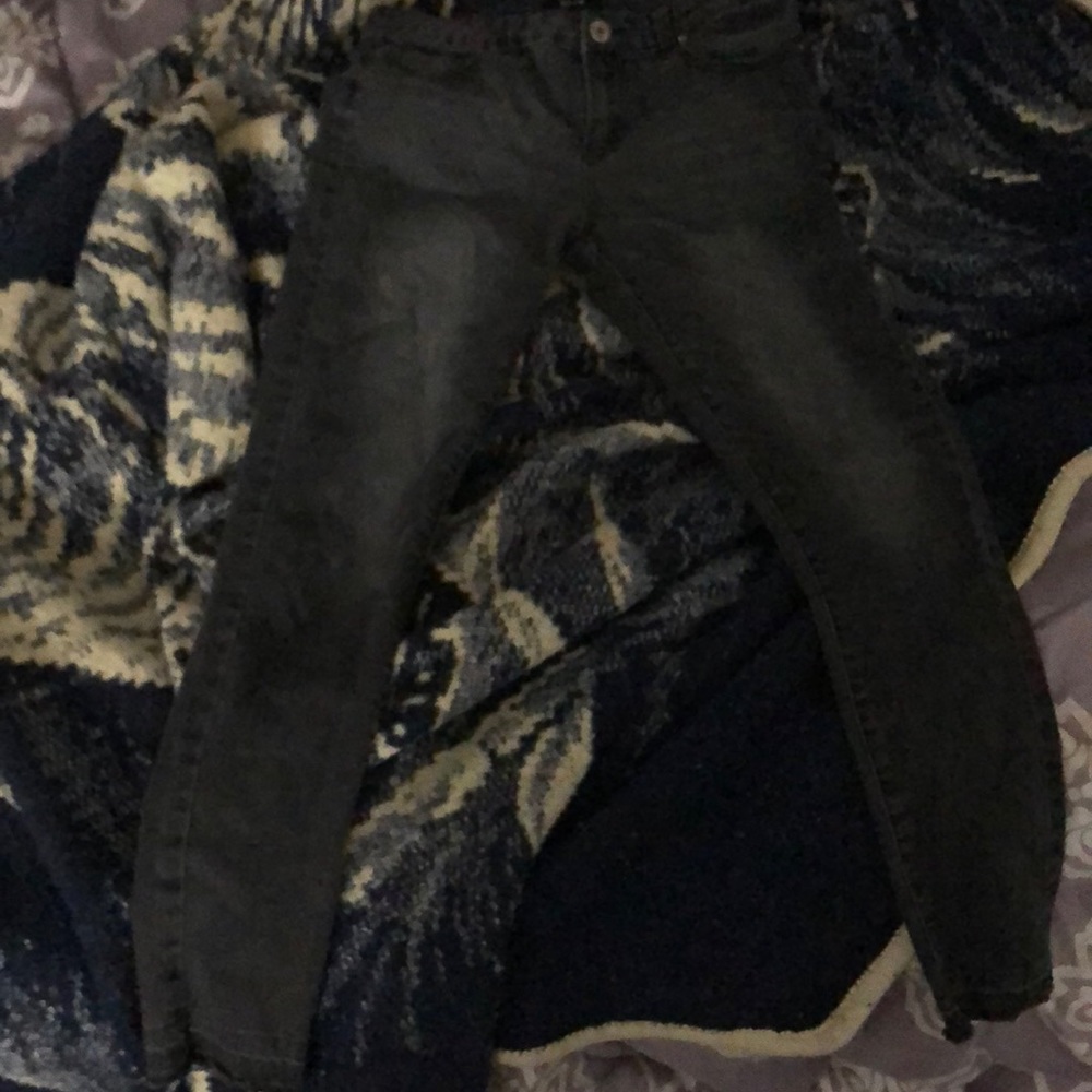 dark grey boot cut jeans